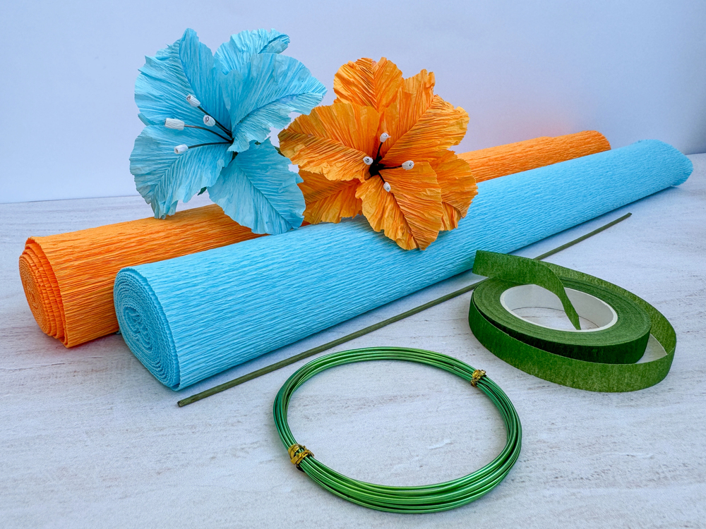 hartie creponata flori