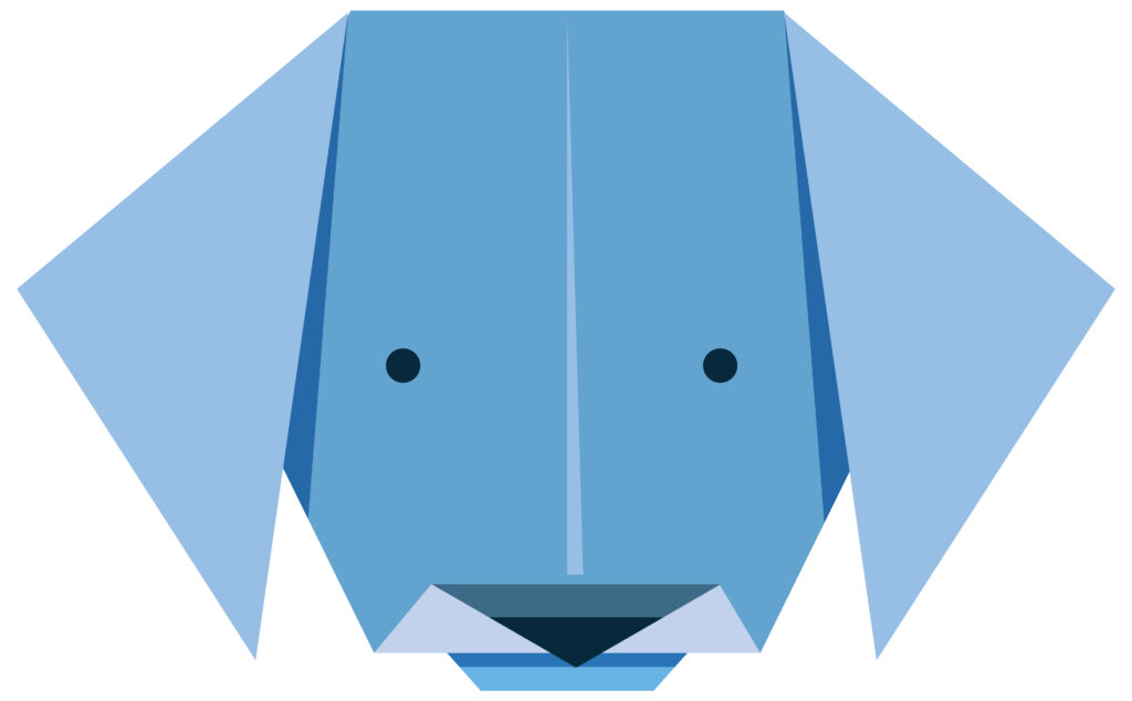 Model origami – câine