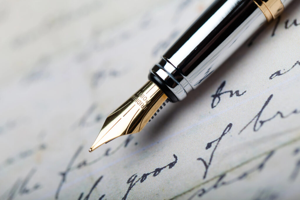 penita stilou fundal scrisoare